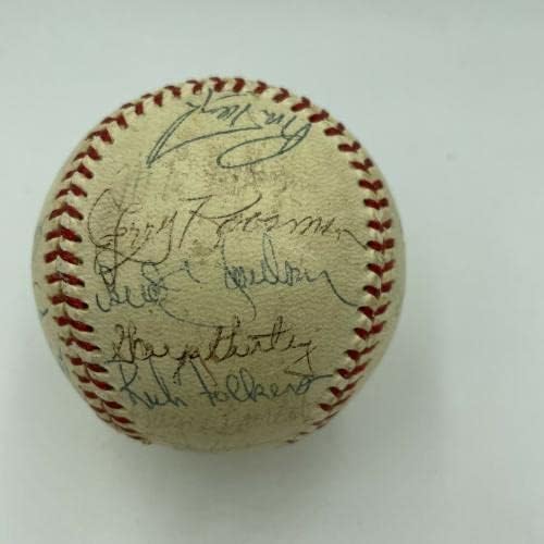 1970 Отборът на Ню Йорк Метс Подписа бейзболен договор с Ноланом Райаном и Том Сивером PSA DNA COA - Бейзболни топки с автографи