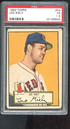 Бейзболна картичка 1952 Topps #54 Leo Kiely PSA 1.5 Градуированная Бейзболна картичка Boston Red Sox Red С обратната страна