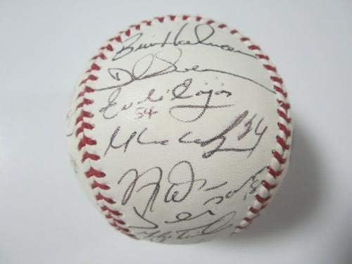 2004 ОТБОР Бостън Ред Сокс подписа договор с WS Baseball Франкона Шилинг Рамирес МЕЙДЖЪР лийг бейзбол Auth - Бейзболни топки с автографи