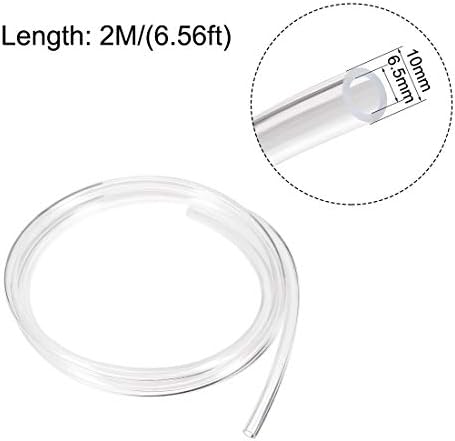 въздушно Въздушна тръба uxcell, 10 мм (0,4 ) OD x 6,5 мм (0,25) ID 2 м (6,56 фута) Тръба въздушен Компресор от полиуретан