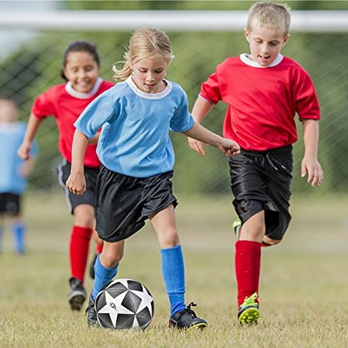 Спортен Футболна топка, Размер BYAOSUN 4 Традиционни Футболни Топки за деца, Младежи, обучение за възрастни на Открито,