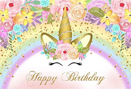Фон за Снимки Момиче Еднорог Банер за Парти в чест на рождения Ден на Принцеса Сладък Пони Декорация от Цветна Дъга Студиен