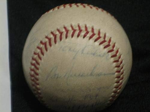 Екипът на Янкис 1965 г. (21) С автограф от пури в ограничени бройки бейзболни топки Cronin Baseball Tresh + Jsa Loa -