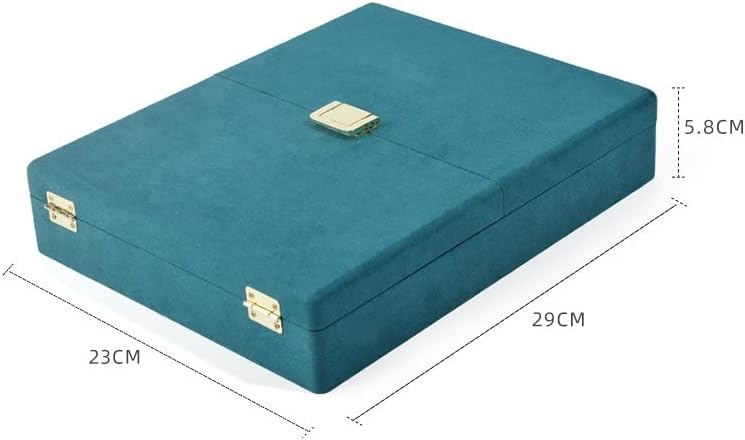 MMLLZEL Кутия за съхранение на Суспензии с Голям Капацитет, висок Клас Тава за показване на гривни от Микрофибър, Подарък за Бижута (Цвят: B размер: 29 * 23 * 5.8 см)