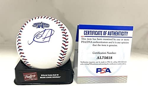Санди Алкантара Собственоръчно Подписан Сертификат днк Марлини PSA на Мач на звездите бейзбол 2022 г. 2 - Бейзболни