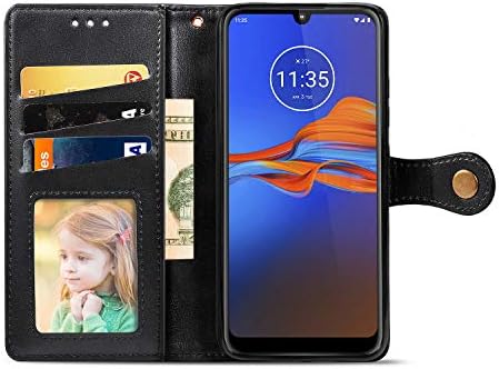 ZYZXYK Чанта-портфейл за телефон Motorola Moto E6 Plus, [Функция на каботажните] Калъф-награда от изкуствена кожа с панти капак за телефон, джоб за лична карта и кредитна карта, у