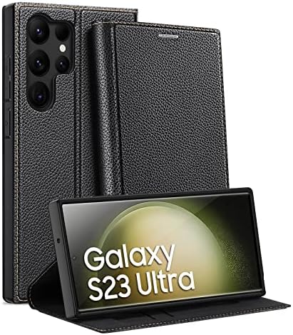 Чанта-портфейл DUX DUCIS за Galaxy S23 Ultra, калъф-награда от изкуствена кожа с поставка за карти с памет, Магнитна Пълна защита, устойчив на удари калъф, съвместим с Galaxy S23 Ultra 6