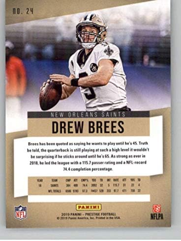 2019 Престиж NFL 24 Дрю Brice Ню Орлиънс Сэйнтс Официалната Търговска картичка Панини Football Trading Card
