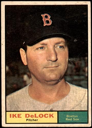 1961 Topps 268 Айк Делок на Бостън Ред Сокс (Бейзболна картичка) (Зелен кант остава в кутия или се провежда под скоростна)