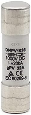 AXTI DC 1000 В Слънчев керамичен предпазител за бързо действие GPV DNPV1038 10X38 gG Силует 2A 4A 6A 8A 10A 16A 20A 25A 30A Предпазител 10 бр. Размер: 6A)