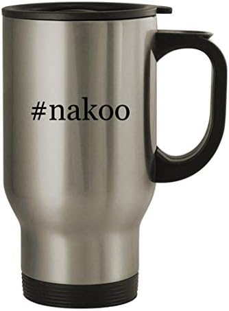 Подарък дрънкулки #nakoo - Пътна Чаша от Неръждаема Стомана с тегло 14 грама, Сребрист