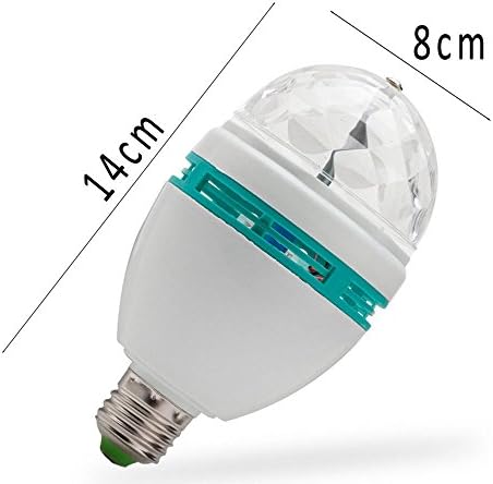 ucomshop E27 3 Watt LED Пълноцветен Въртяща се Лампа E27 Disco Party Club Effect С Лампа