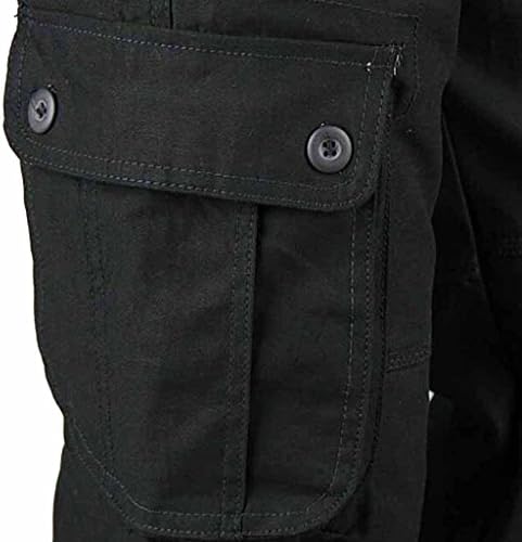 Мъжки Улични Ежедневните Свободни Панталони-Карго с Множество джобове, Обикновена Летни Панталони Спортни Cut във военната