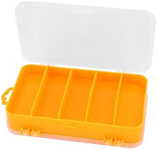 IIVVERR Оранжев Пластмасов в двуслоен калъф с 13 отделения за винтове, кутия за съхранение на електронни части (Caja