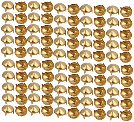 Нов Lon0167 100шт 9 мм Остроконечная Дизайнерска хартия Brad Златни тонове, за Scrapbooking САМ Занаятите (100 на брой
