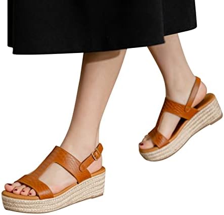 Плажни сандали за жени лятна мода отворени пръсти блок токчета обтегач на ремъка с отворен гръб чехли обувки за парти,