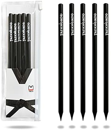 Моливи за таекуондо ТАЕ-S HB в дървена обвивка с бял прозрачен пеналом от PVC Обмислена идея за подарък за студентите,