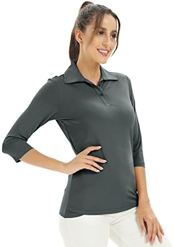 Дамска Риза за Голф с 3/4 ръкав, Ежедневни Блузи С V-образно деколте, Риза с къси ръкави За Спорт и Отдих, Обикновена