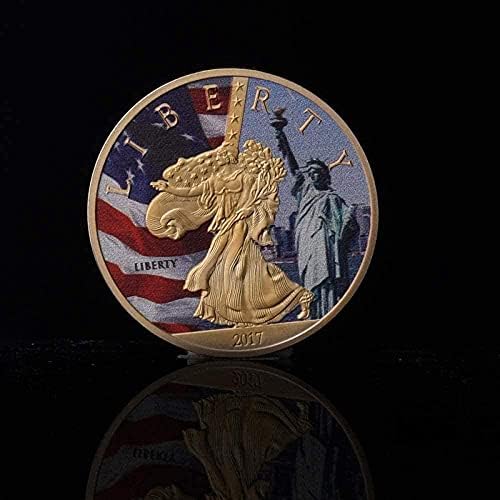 2017 Съединените Щати Вашингтон Статуята на Свободата Златна Възпоменателна Монета Чуждестранните Монети Творчески Оцветени