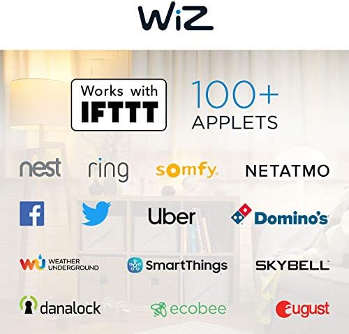 WiZ IZ20087584 65-Ватов еквалайзер BR30, Умни led крушки с връзка към Wi-Fi, Съвместими с Alexa и Google Home hub не