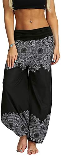 Lu ' s Шик Дамски Богемные Панталони За Йога С Висока Талия За Танци в Тайландски стил с Цветен Модел, Удобен Зреещи