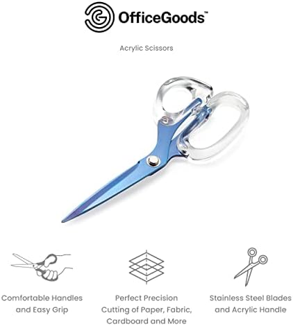9-инчови ножици от акрил и неръждаема стомана OfficeGoods - Модерен стилен дизайн за дома, офиса или училището Са идеални