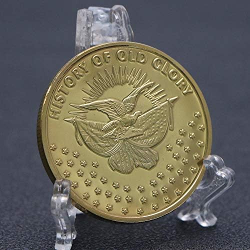 Възпоменателна Монета в чуждестранна валута Beckros с бродирани Звезди и ивици Migar Stars History Story Айде Златна