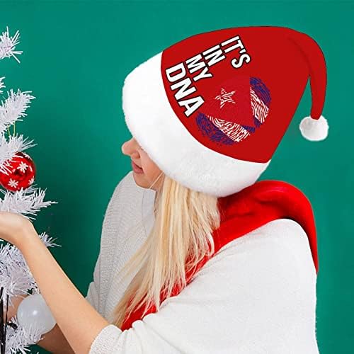 Това е в моята ДНК Коледна шапка с кубински флага, шапки на Дядо Коледа, украси за коледната елха, празничен декор, подаръци за възрастни, жени, семейни мъже