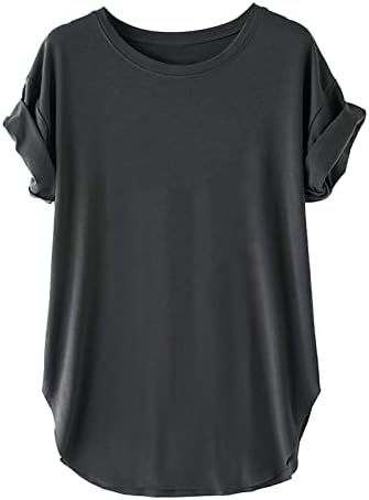 MIASHUI, дамски тениски, дамски летен свободен пуловер с цепка отстрани, тениска с къс ръкав, дамски Ежедневни тънка