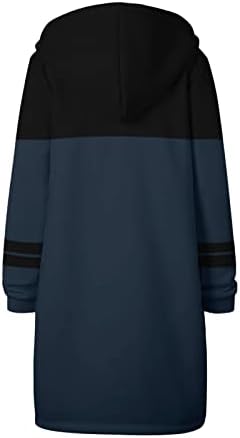 Дамски hoody OVERMAL с дълъг ръкав, цветен блок, качулка с цип, директен hoody на бедрата