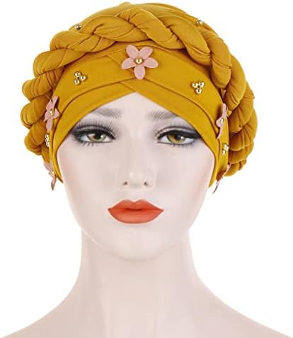 SAWQF Женски Модерен Шал с цветя модел, Hijabs, Шапка, Дамска шапка, Тюрбан, шапка с миризмата, забрадка, дамски аксесоари