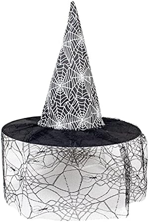 MANHONG Декоративни не реквизитная шапка на вещица за възрастни, остроконечная шапка, тканая шапка за Хелоуин, бейзболни