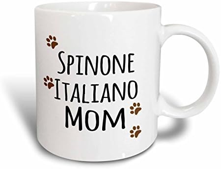 3dRose Spin one Italiano Мама кучета - Кученце от породата - мръсно-кафяв отпечатъци от лапите на майка ми-фен на кучета,