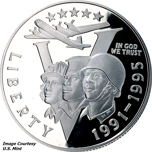 1991-1995 Втората световна война С Двойна датата на 50-годишнината от Запомнящите се Пруф в Полдоллара DCAM Монетния