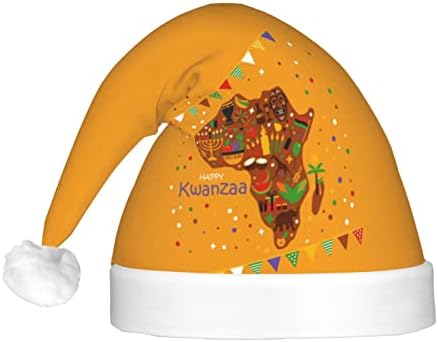 Честит Kwanzaa Royal Heritage Празнична Коледна Шапка С Led Подсветка, Новост, Възрастни Шапки На Дядо Коледа За Коледни