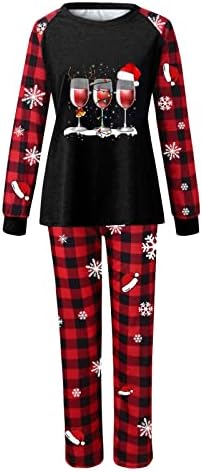 Евтина Коледна Пижама DIYAGO за цялото семейство, Същите тениски с дълъг ръкав и Панталони, Забавен Празничен Комплект