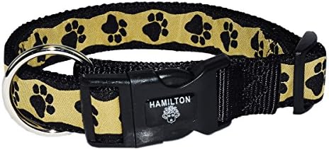 Регулируем нашийник за кучета Хамилтън 1 x 18-26 с подплата от лентата с шарени Вратовръзки, Голям, Зелен