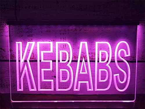 Неонова реклама с DVTEL Kebabs, която симулира Led Лампи, Светещи Букви, Знак, Акрилна Лента, Неон Декоративни светлини,