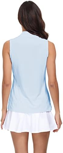 TrendiMax Женска Риза за Голф от 2 теми с V Образно деколте, бързо съхнещи Поло блузи, Спортни Тенис Спортни Потници