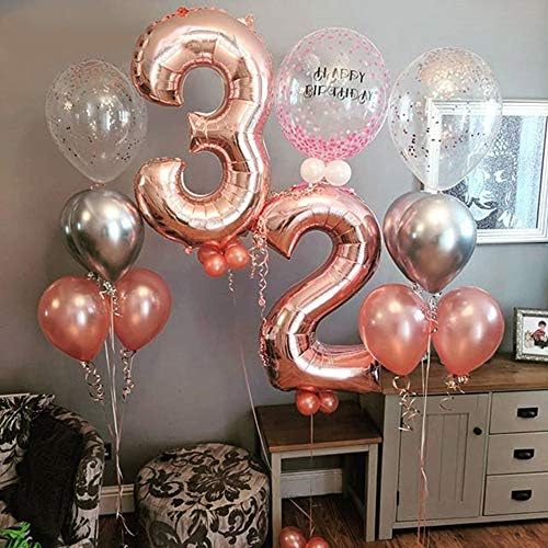 2 елемента 40-Инчов Балон с номер от Фолио, Балон с номер 23, Гигантски Балон за Бала, Балон от Mylar с Огромен Номер,