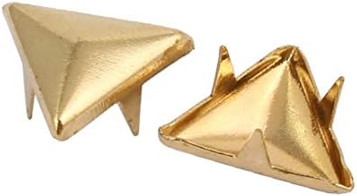 Нов Lon0167 200шт 12mm Триъгълна форма на Хартиен Брад Златни тонове, за Scrapbooking САМ Занаятите (200 бр 12mm Dreieckförmige