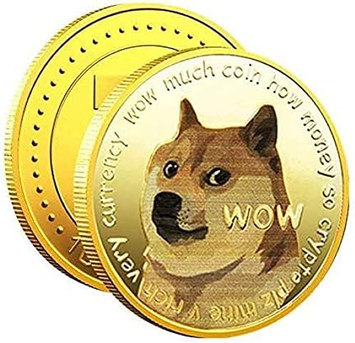 Възпоменателна Монета Dogecoin, Златна Монета Дожа 2021, са подбрани Монета Ограничена серия с Защитен калъф (1БР)
