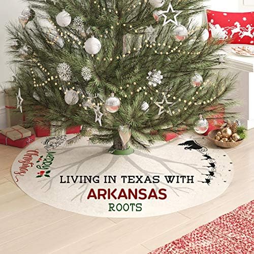 Пола за Коледно 44 инча - Живот в Тексас с Корени в Арканзас - Коледна Украса На по-Големи разстояния В закрито На Открито,