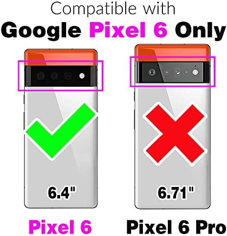Asuwish е Съвместим с калъф-чанта Google Pixel 6 и защитно фолио за екран от закалено стъкло, Аксесоари за чантата си,