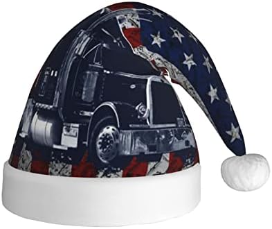 Шофьор На Камион С Американския Флаг 1 Коледна Шапка, Мъжки, Дамски Официални Аксесоари Унисекс Шапки За Празнични Партита