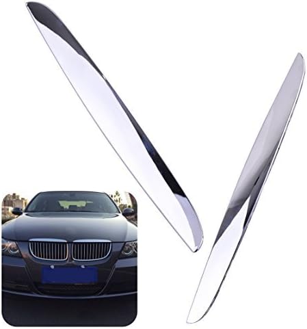 CITALL 2 бр. Хромирани апликации върху предния капак L & R над решетката на радиатора, подходящи за BMW E90 E91 325i