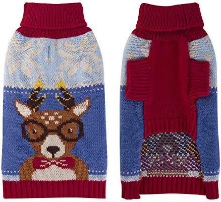 Пуловер за кучета с висока Воротом PETCEE, Топли Зимни Дрехи за Кучета, Пуловери за кучета със Средни размери, Размер