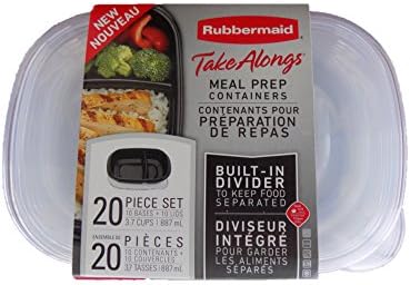 Разделени контейнер за основа Rubbermaid Take Alongs (черен, 10 парчета)
