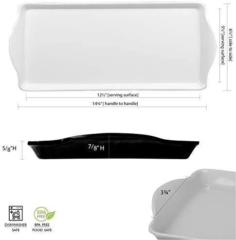 Комплект правоъгълни тави, употребявани Reston Lloyd, Black Calypso Basics за сервиране лакомство (07910M)