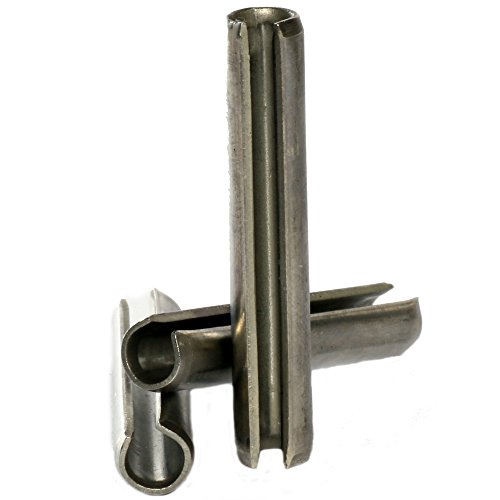 Основата на болта (8 мм) M8 x 25 Пина за натягане на пружината с прорези от неръждаема стомана Sellock Roll Pines DIN 1481 - 50 бр.